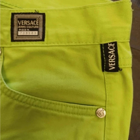 Versace Authentic Lime  Green Jeans Size 29 - Picture 6 of 16